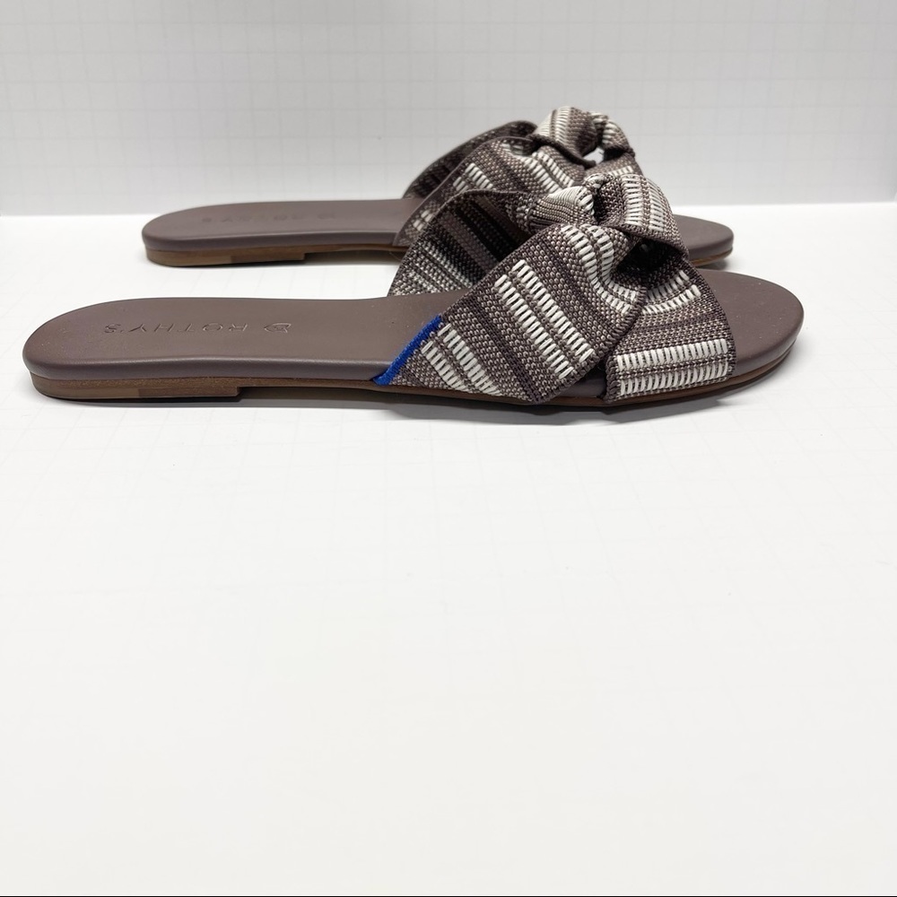 Rothys The Knot Sandals Twist Taupe Slide - Picture 2 of 7